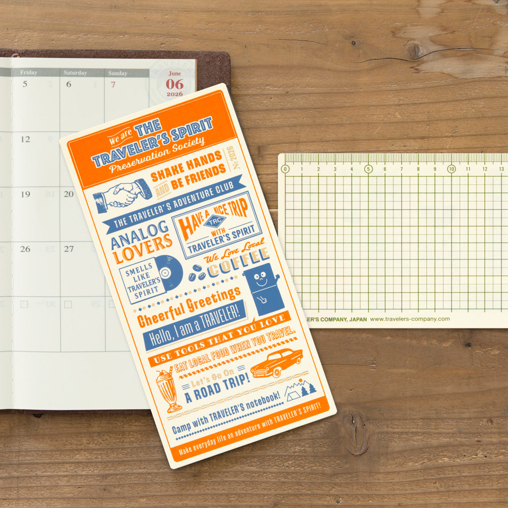 [Pre-Order] TRAVELERS Notebook 2026 Regular Plastic Sheet