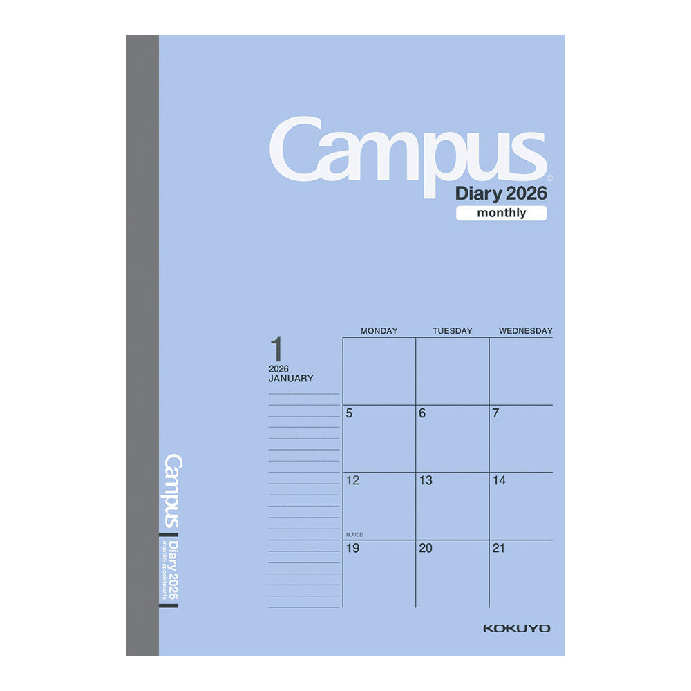 KOKUYO 2026 Campus Diary Monthly Blue A5
