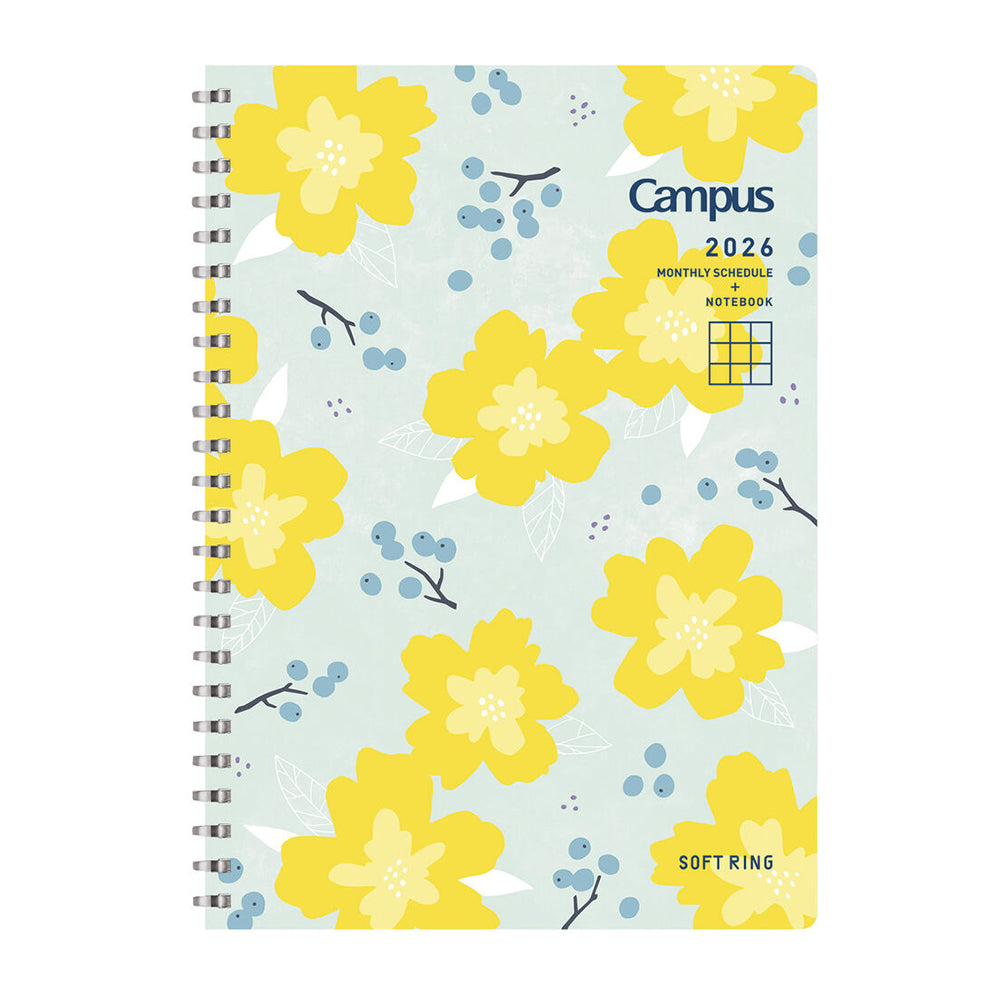 KOKUYO 2026 Soft Ring Diary A5 Flower