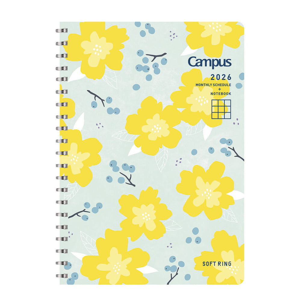KOKUYO 2026 Soft Ring Diary B6 Flower