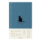 MIDORI 2026 Book Style Diary Cat B6 Navy