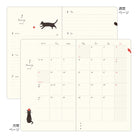 MIDORI 2026 Book Style Diary Cat B6 Navy