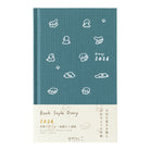 MIDORI 2026 Book Style Diary Dog B6 Blue-Green