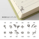 MIDORI Diary 5 Years Gate Mini Light Green