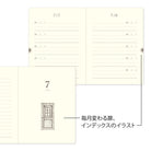 MIDORI Diary 5 Years Gate Mini Red