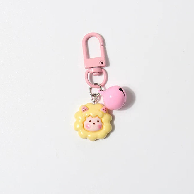 JIPPURI Keychain Bell Lamb Yellow