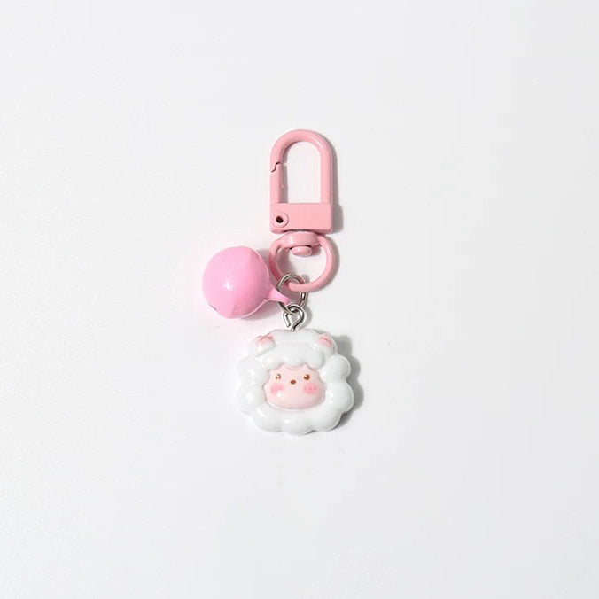 JIPPURI Keychain Bell Lamb White