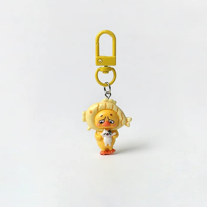 JIPPURI Keychain Cheeky Duck Fish Hat