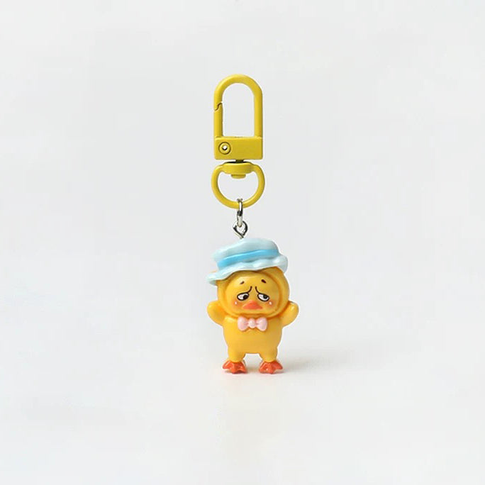 JIPPURI Keychain Cheeky Duck Hat & Bow Tie