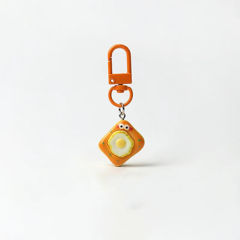 JIPPURI Keychain Eyes Bread Omelette
