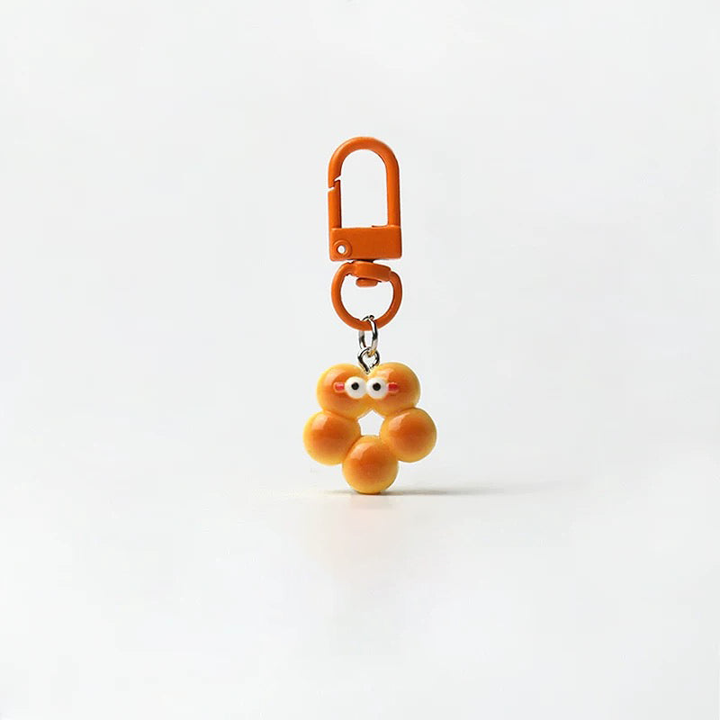 JIPPURI Keychain Eyes Bread Flower Bread