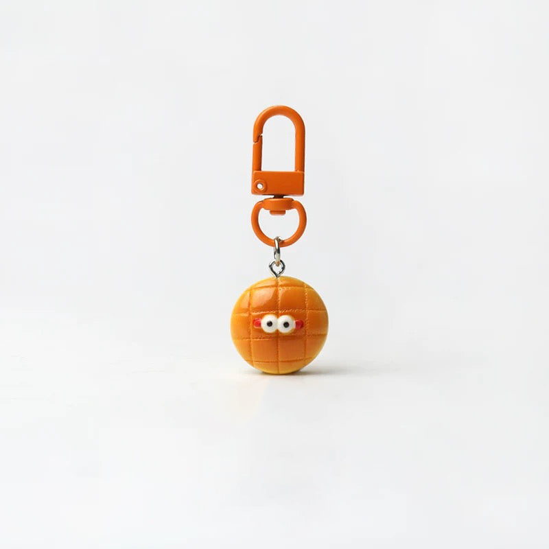 JIPPURI Keychain Eyes Bread Polo Bun