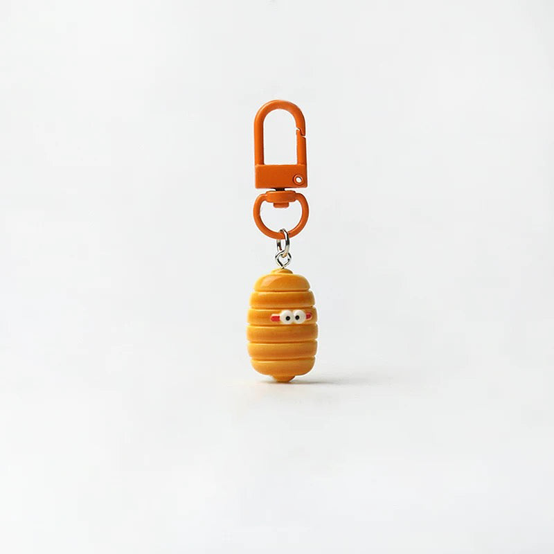JIPPURI Keychain Eyes Bread Hot Dog Bun