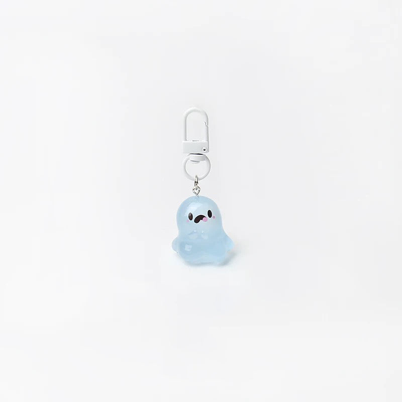 JIPPURI Keychain Jelly Ghost Tongue Out