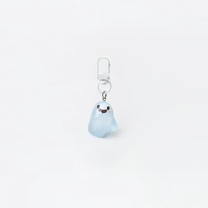 JIPPURI Keychain Jelly Ghost Shy Smile