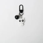 JIPPURI Keychain Monochrome Cat White