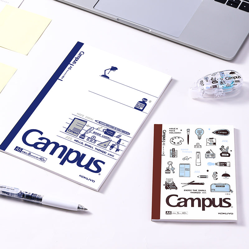 KOKUYO x eric Campus Noteboook A6 8mm Grid 40s Assorted