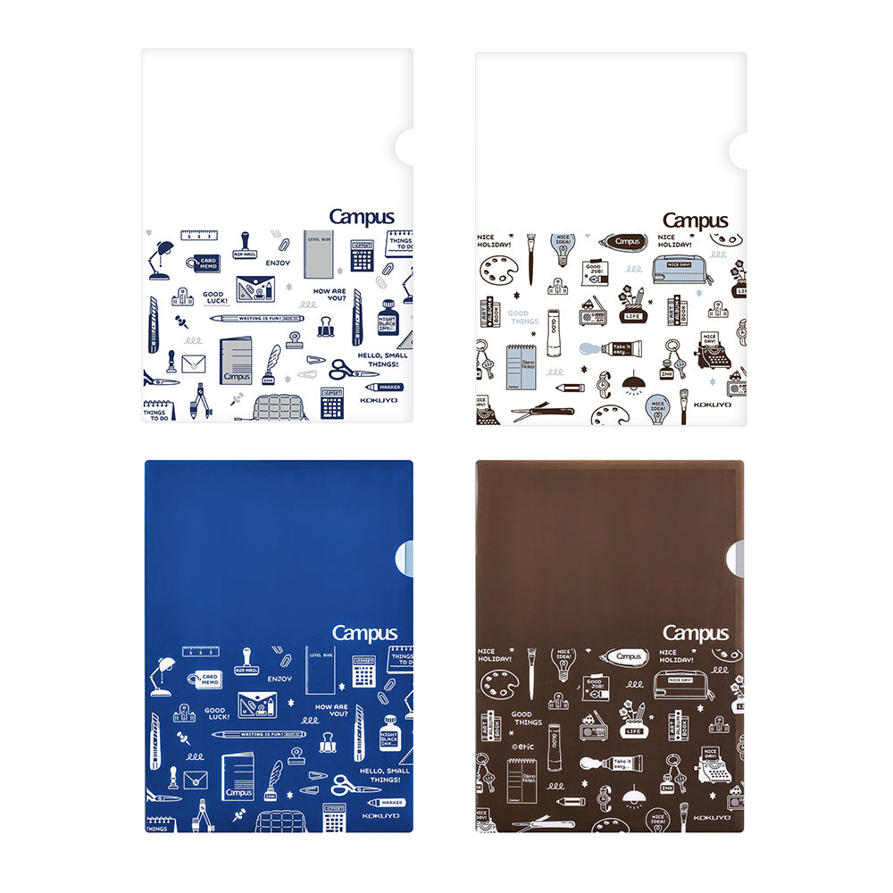 KOKUYO x eric Campus Clear Folder A4 4-Colour Set