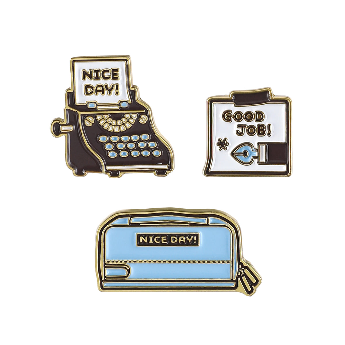 KOKUYO x eric Pin Badge Set 3 Haco Haco