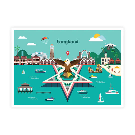 LOKAMADE Malaysia Series Postcard MSP20: Langkawi Eagle Square