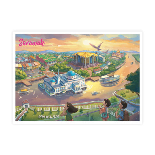 LOKAMADE Malaysia Series Postcard MSP49: Road Trip to Sarawak 2