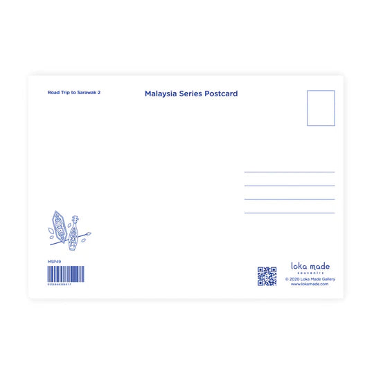 LOKAMADE Malaysia Series Postcard MSP49: Road Trip to Sarawak 2