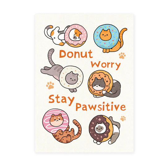 LOKAMADE Malaysia Series Postcard MSP89: Donut Worry Stay Pawsitive