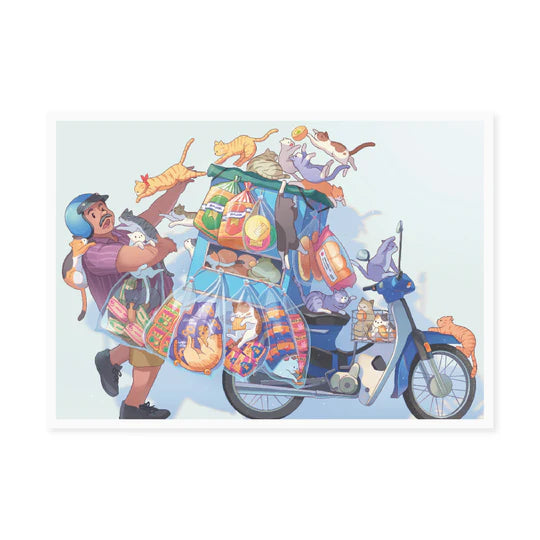 LOKAMADE Malaysia Series Postcard MSP131: Meowgical Encounters