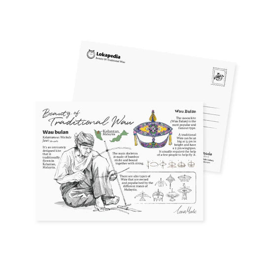 LOKAMADE Lokapedia Postcard MSP136: Keindahan Tradisional Wau