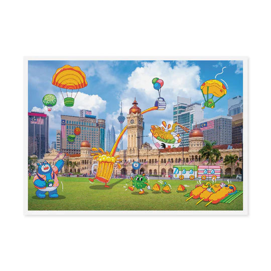 LOKAMADE Doodlescape Postcard MSP140: Dataran Merdeka