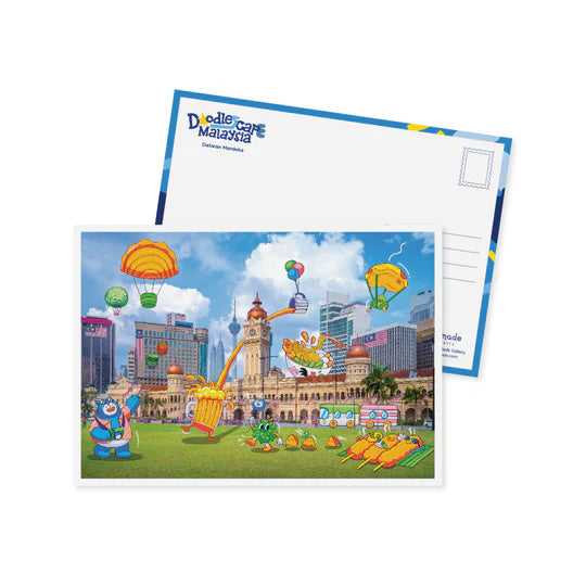 LOKAMADE Doodlescape Postcard MSP140: Dataran Merdeka