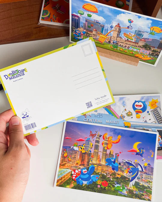 LOKAMADE Doodlescape Postcard MSP141: KL Night