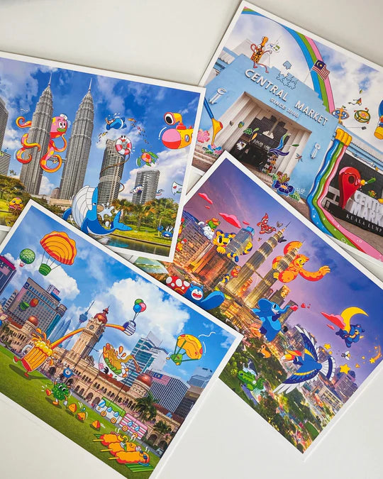 LOKAMADE Doodlescape Postcard MSP142: KL Morning