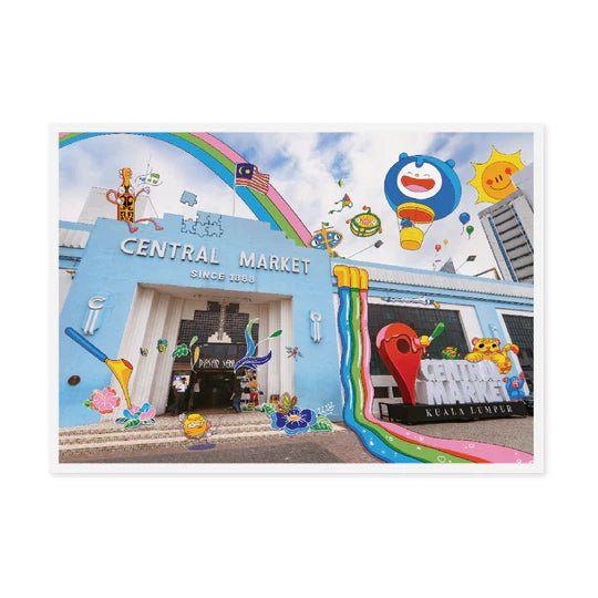 LOKAMADE Doodlescape Postcard MSP143: Central Market