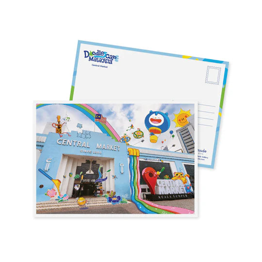 LOKAMADE Doodlescape Postcard MSP143: Central Market