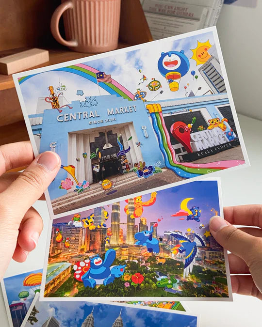 LOKAMADE Doodlescape Postcard MSP143: Central Market