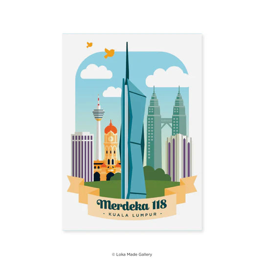 LOKAMADE Malaysia Series Postcard MSP146: Merdeka 118