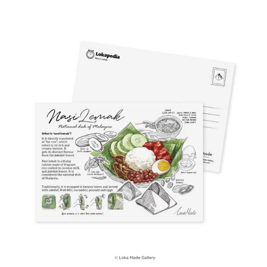 LOKAMADE Lokapedia Postcard MSP154: Nasi Lemak
