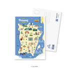LOKAMADE Malaysia Series Postcard MSP170: Map of the Penang Island