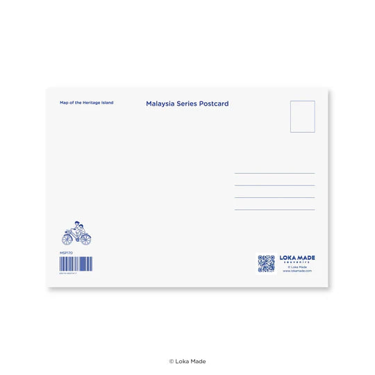 LOKAMADE Malaysia Series Postcard MSP170: Map of the Penang Island