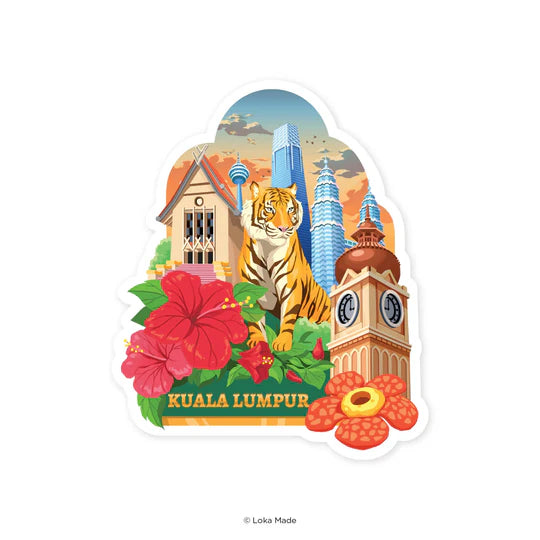 LOKAMADE Shaped Postcard MDP74: Malaysia Stripes