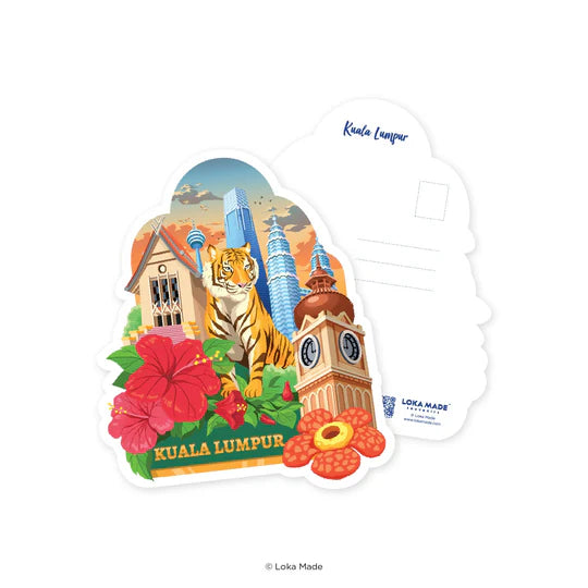 LOKAMADE Shaped Postcard MDP74: Malaysia Stripes