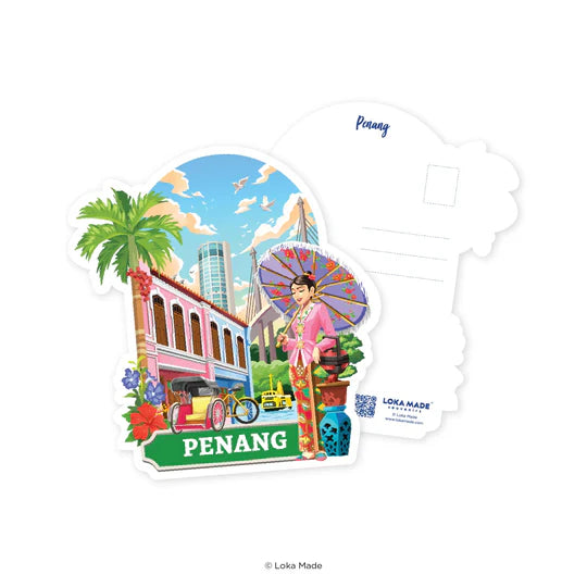 LOKAMADE Shaped Postcard MDP75: Penang Pastel