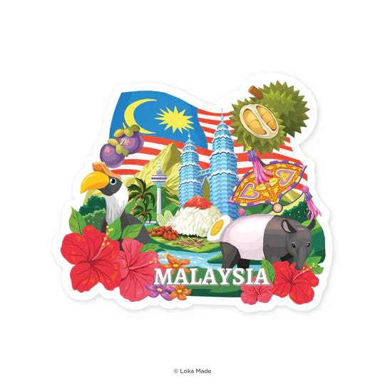 LOKAMADE Shaped Postcard MDP77: Flavors of Malaysia