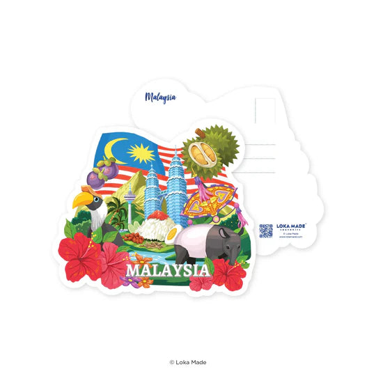 LOKAMADE Shaped Postcard MDP77: Flavors of Malaysia
