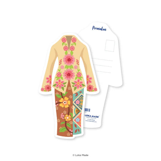 LOKAMADE Shaped Postcard MDP78: Sinar Kebaya