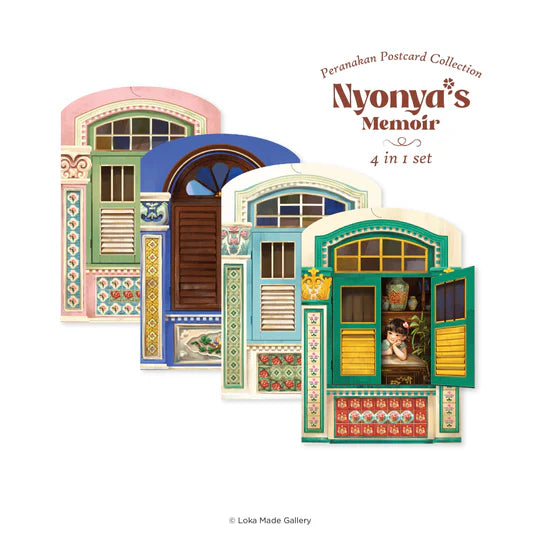 LOKAMADE Shaped Postcard Set MDPS05: Nyonya's Memoir