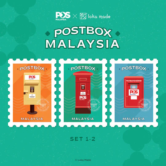 LOKAMADE x POS Malaysia MDPS06: Postbox Malaysia Postcard Set 1-2