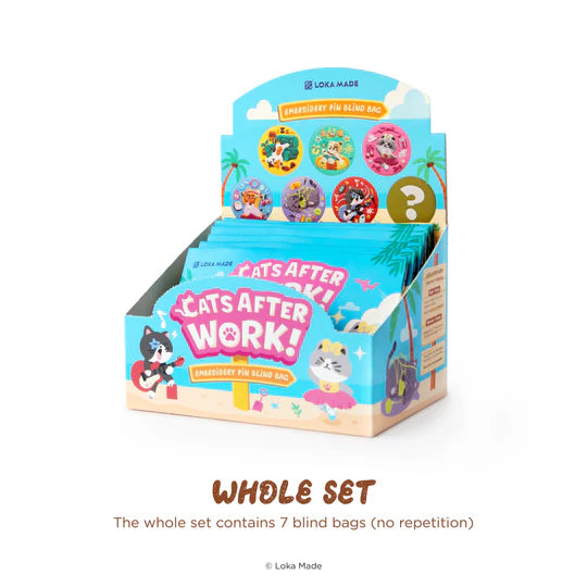 LOKAMADE Embroidery Badge EB02S: Cats After Work