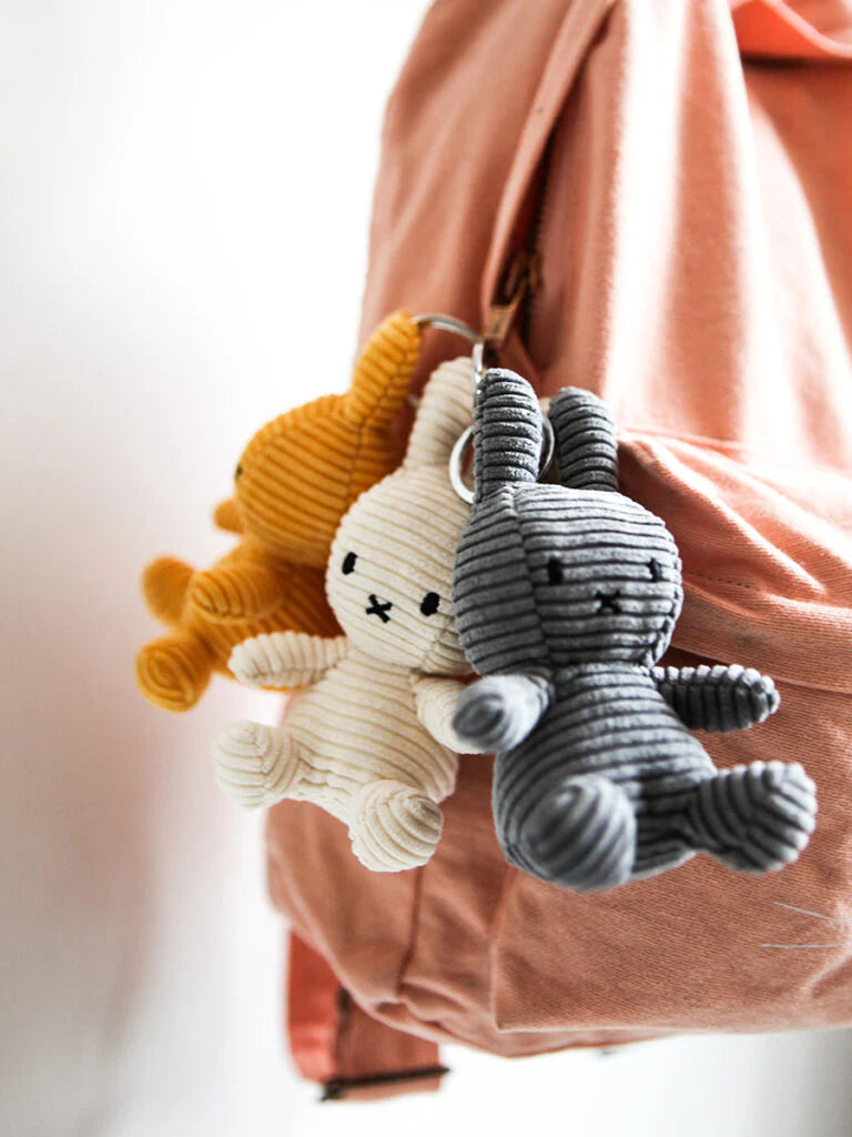 MIFFY ECO Keychain 10cm Corduroy Grey